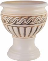 Горшок из керамики "Вазон" с росписью с поддоном