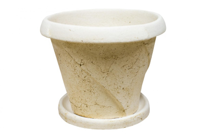 Горшок шамотный для комнатных растений из керамики "Волна"