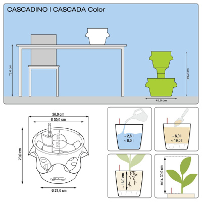 Колонна из 2-х частей CASCADA / CASCADINO Color (КАСКАДА / КАСКАДИНО Колор)